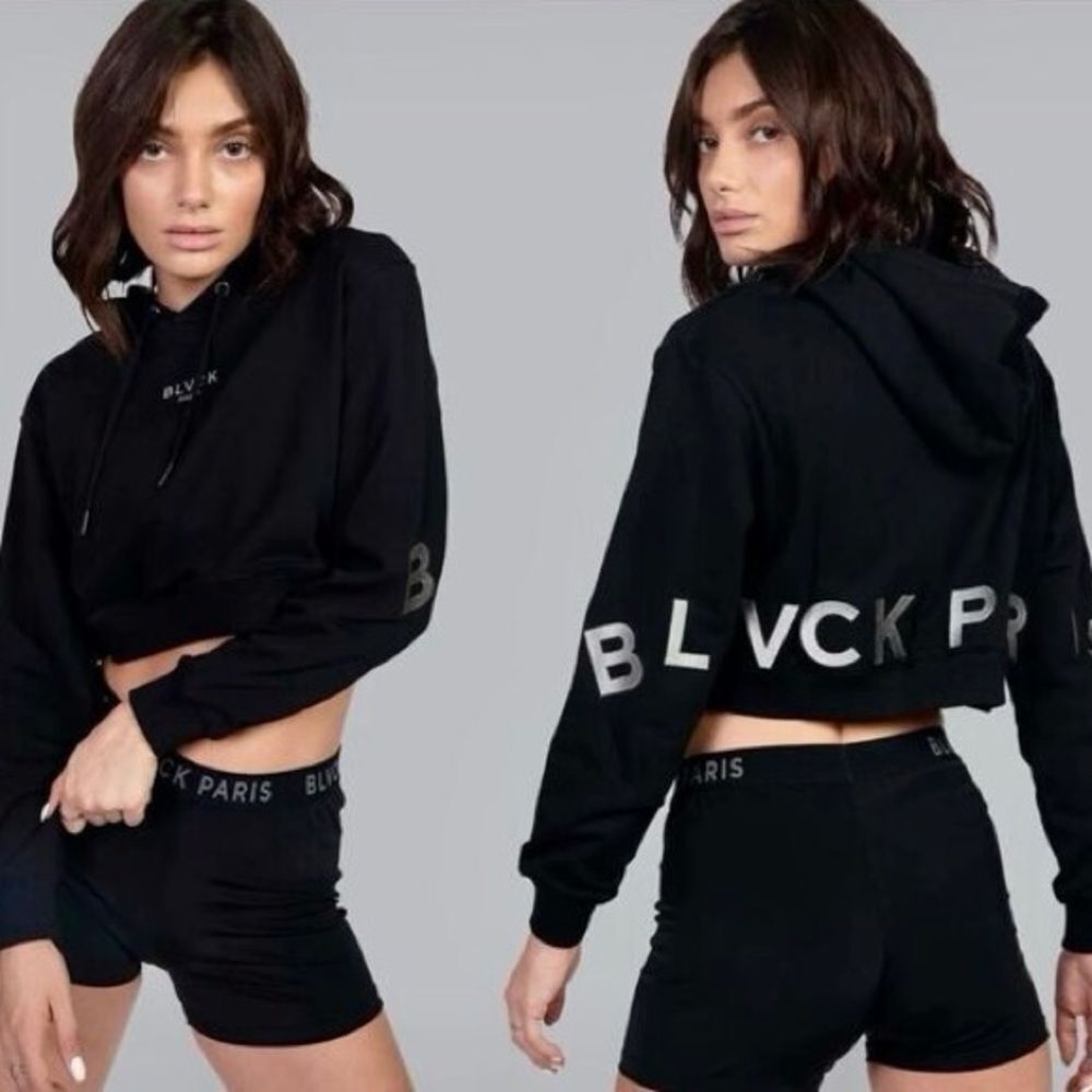 Blvck Paris Bold Cropped Hoodie
